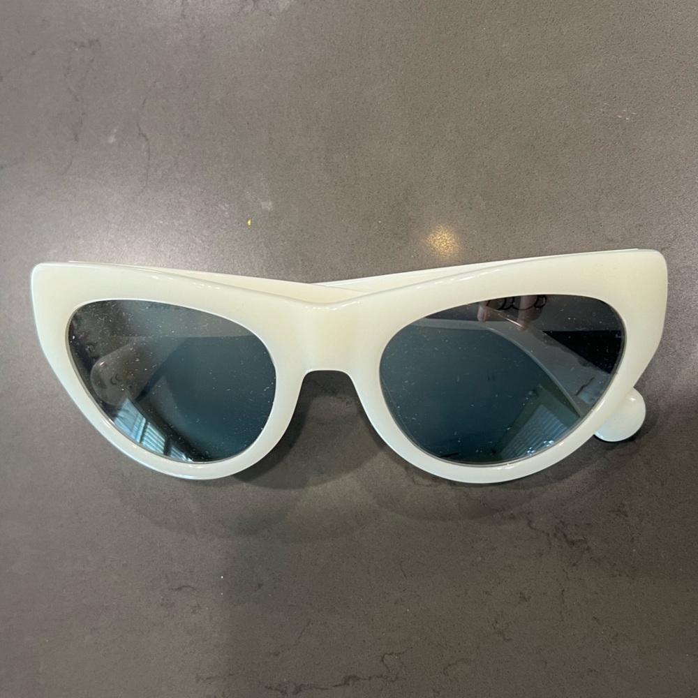 Sun Buddie Eyewear White Cat Eye Sunglasses
